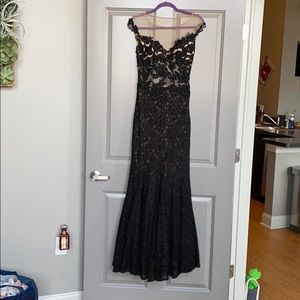 Tarik Ediz Black Illusion Gown